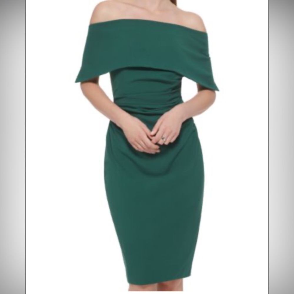 Vince Camuto off shoulder fitted sheath dress size 0 - Picture 2 of 6